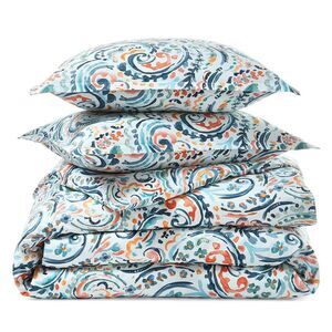 Sky Bedding Ophelia Twin Duvet Cover Set Green Multi - NWT $250